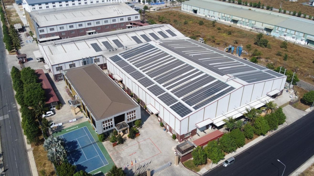 Dự &aacute;n ĐMTMN 631kWP tại C&ocirc;ng ty S-Furniture. Ảnh: Eversolar.vn